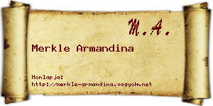 Merkle Armandina névjegykártya